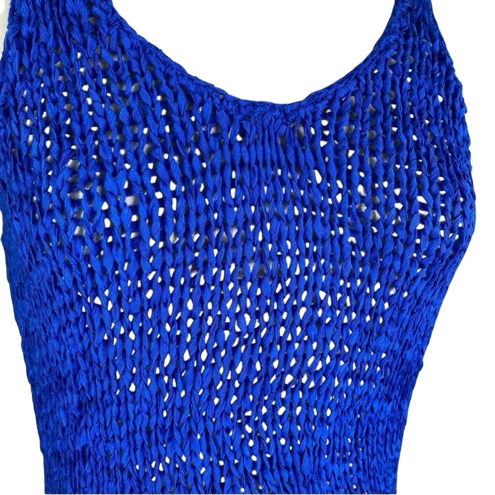 🚨LAST CHANCE Blue Knit Tank Top - Picture 2 of 5